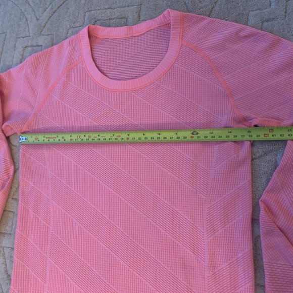 Lululemon Swiftly Tech Long Sleeve Shirt - Peach/Coral/Pink Colour - Picture 7 of 9